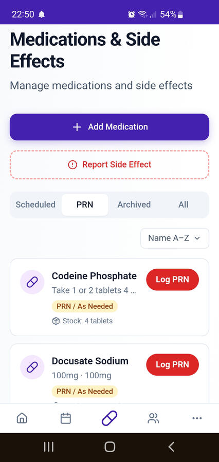Medicationss & Side Effects Recording